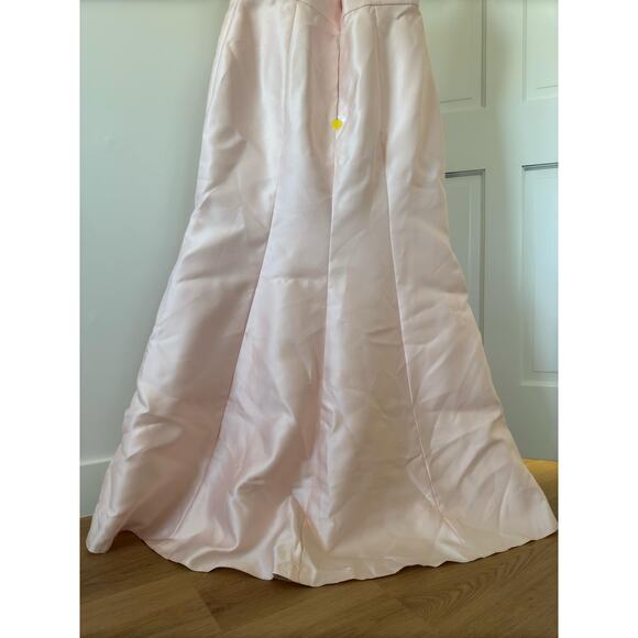 Alfred Sung Halter Satin Trumpet Gown - Picture 8 of 12